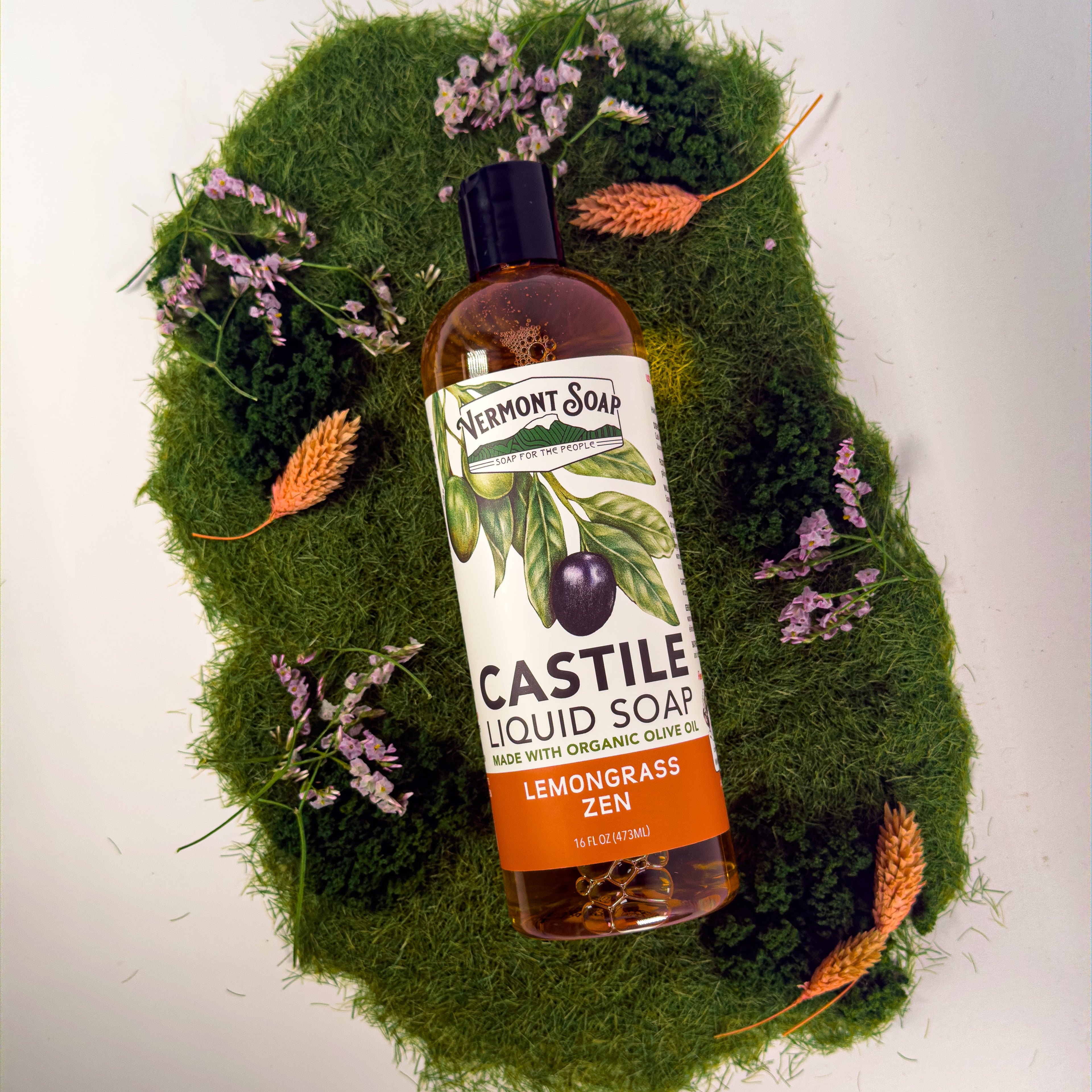 Vermont Soap Castile Liquid Soap Lemongrass Zen