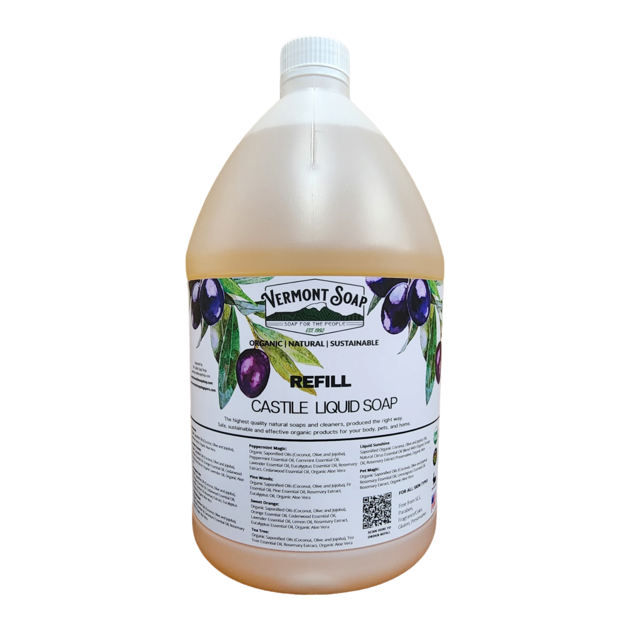 Vermont Soap Castile Liquid Soap Lavender Ecstasy