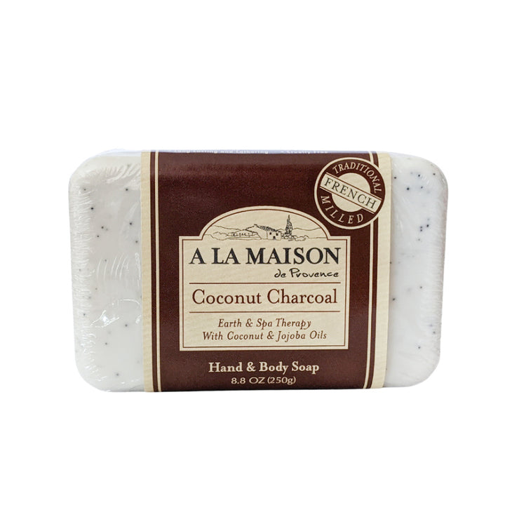 A La Maison Earth and Spa Coconut Charcoal Bar Soap 8.8 oz (250g)