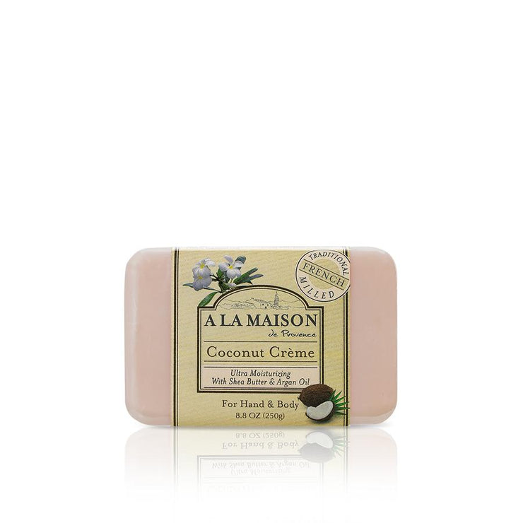 A La Maison Coconut Creme French Milled Bar Soap 8.8 oz (250g)