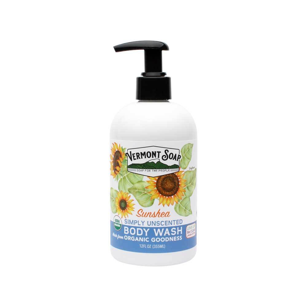 Sunshea Simply Unscented Organic Body Wash
