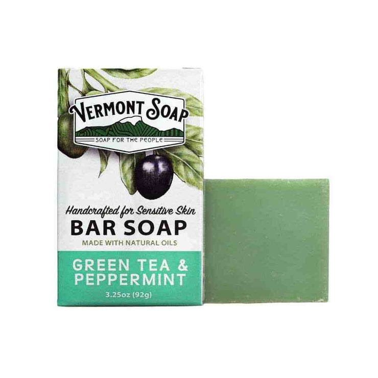 Vermont Hand Made Green Tea & Peppermint Bar Soap 3.25 oz