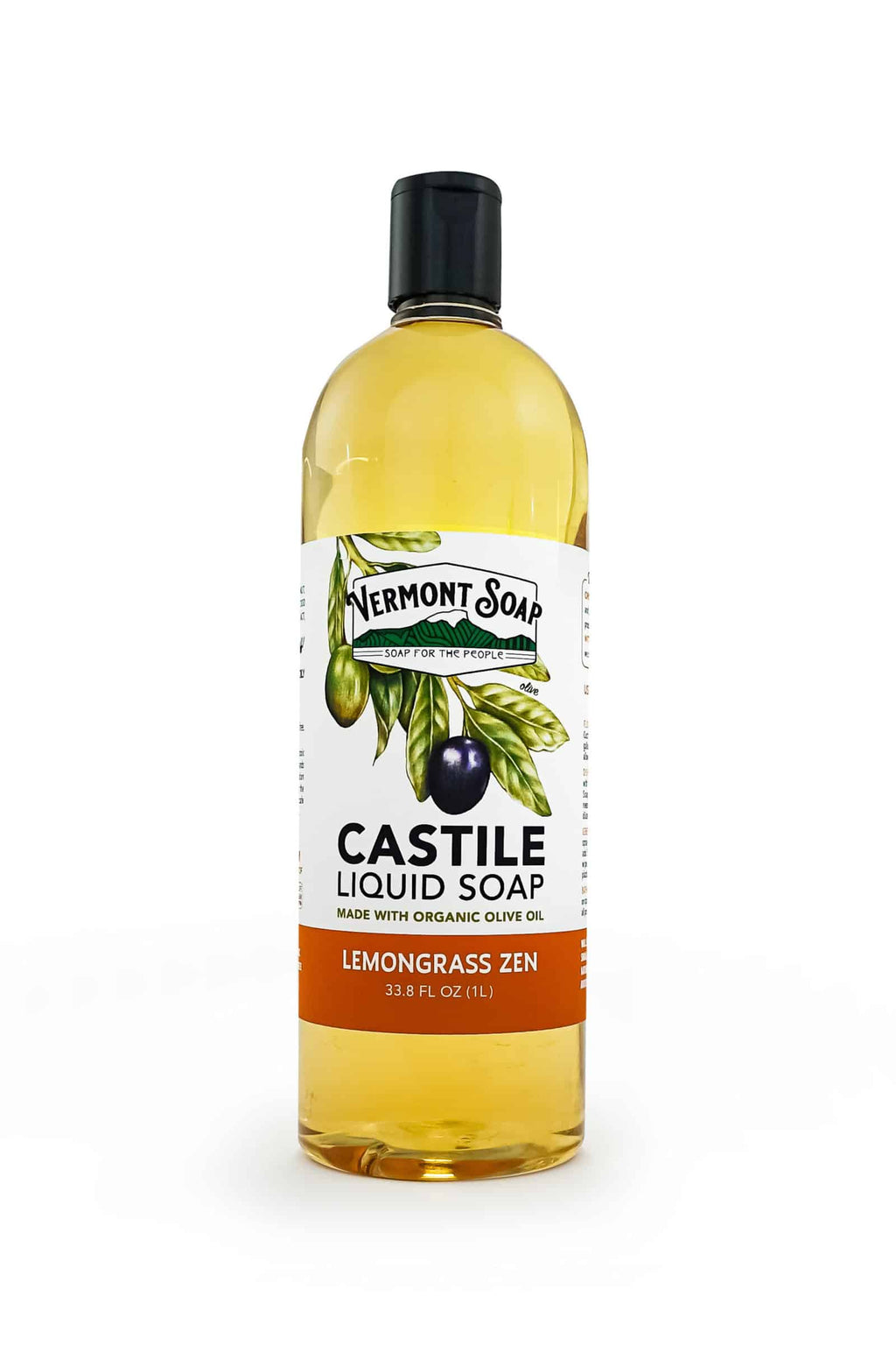 Vermont Soap Castile Liquid Soap Lemongrass Zen