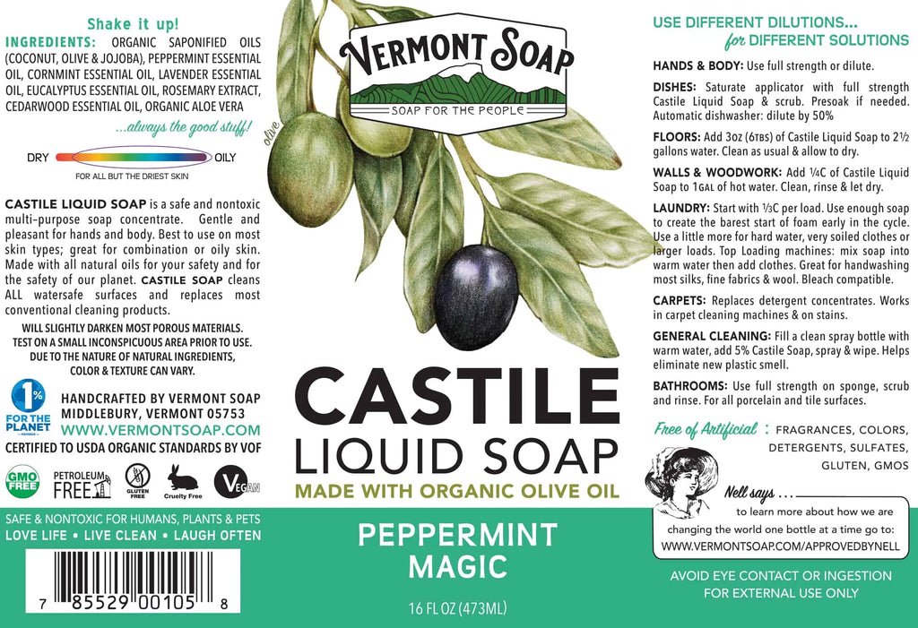 Vermont Peppermint Magic Liquid Castile