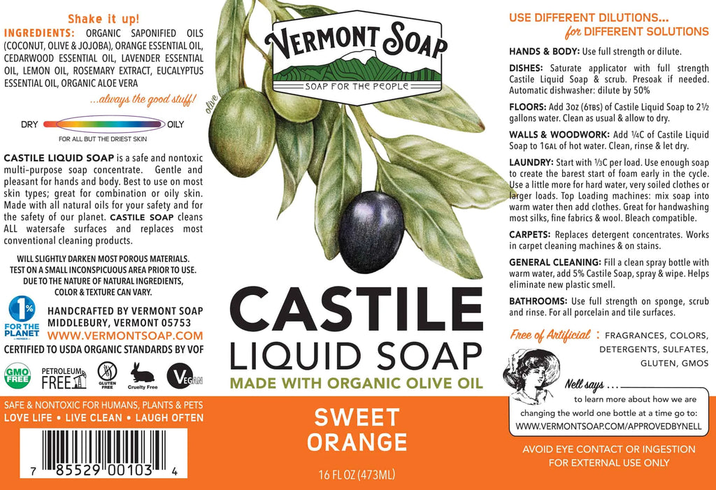 Vermont Sweet Orange Liquid Castile