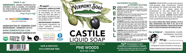 Vermont Pine Woods  Liquid Castile